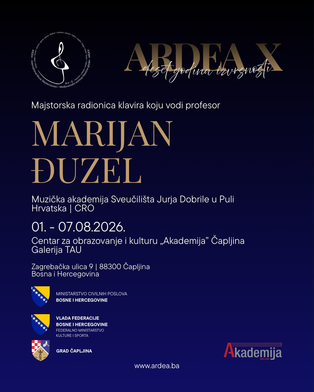 Majstorska radionica klavira- Marijan Đuzel